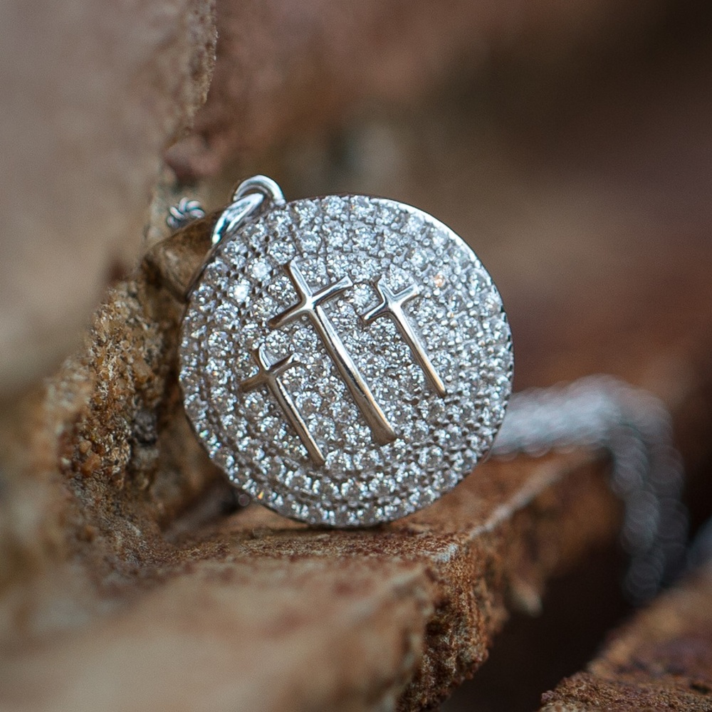 Round Three Cross Necklace